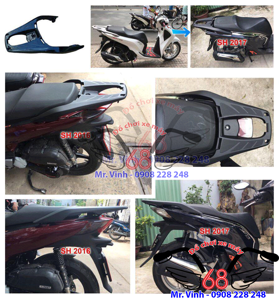 Hình ảnh: Cản sau SH 300i Dành cho SH Việt Nam giá rẻ tại Shop đồ chơi xe máy 68 TpHCM Q1