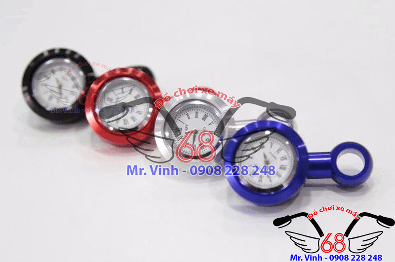 Hình ảnh: Đồng hồ Mini gắn gương chiếu hậu chống nước đi mưa giá rẻ tại Shop đồ chơi xe máy 68 TpHCM Q1