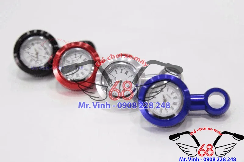 Đồng hồ gắn chân kính chiếu hậu xe máy