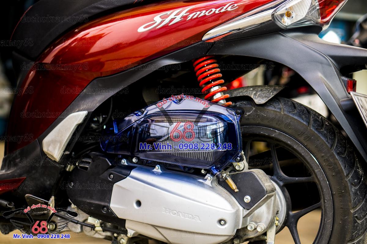 Hình ảnh: Ốp pô Air trong suốt màu xám khói độ cho các loại xe máy tại đồ chơi xe máy 68 TpHCM Q1