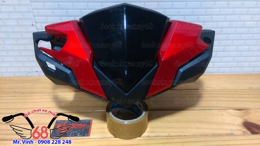 Hình ảnh: Bộ đầu đèn Vario màu đỏ tại shop Đồ chơi xe máy 68 TpHCM Q1