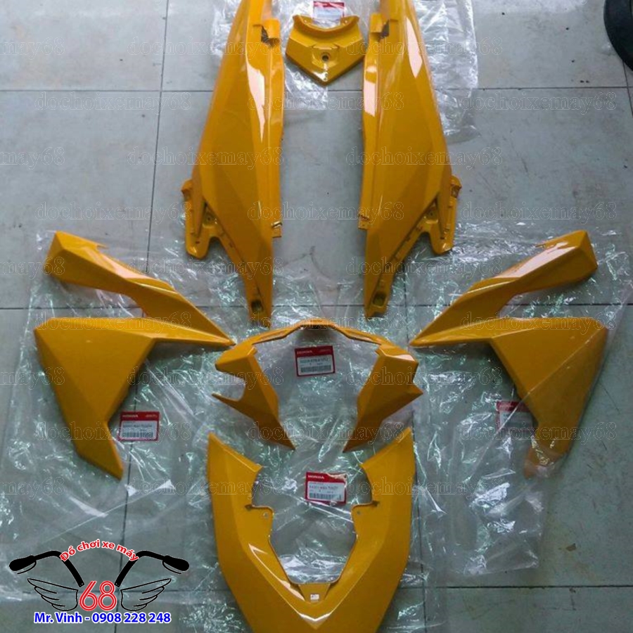 Hình ảnh: Dàn áo Vario màu vàng chính hãng Indonesia tại shop 68