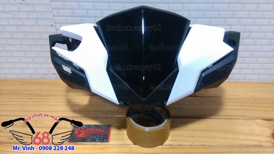 Hình ảnh: Đầu đèn Vario màu trắng tại shop Đồ chơi xe máy 68 TpHCM Q1