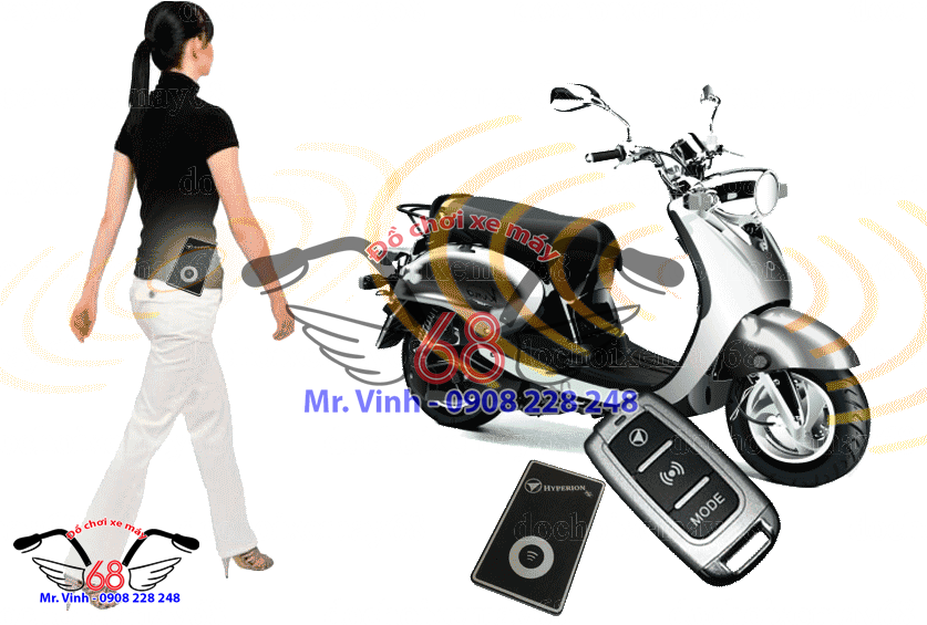 Hình ảnh: Khóa nhận dạng chủ xe tự động chống trộm chống cướp tốt nhất tại shop đồ chơi xe máy 68 TpHCM Q1