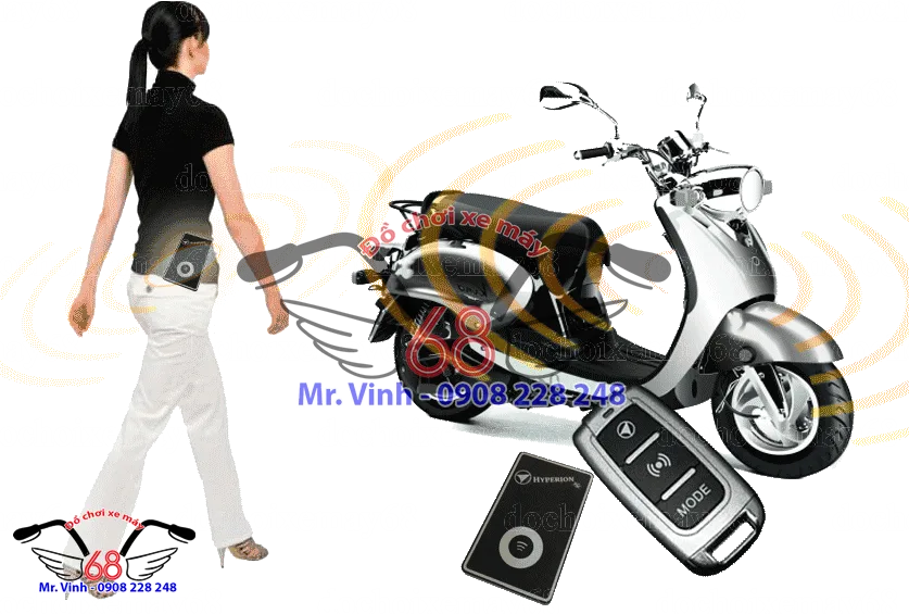 Hình ảnh: Khóa nhận dạng chủ xe tự động chống trộm chống cướp tốt nhất tại shop đồ chơi xe máy 68 TpHCM Q1