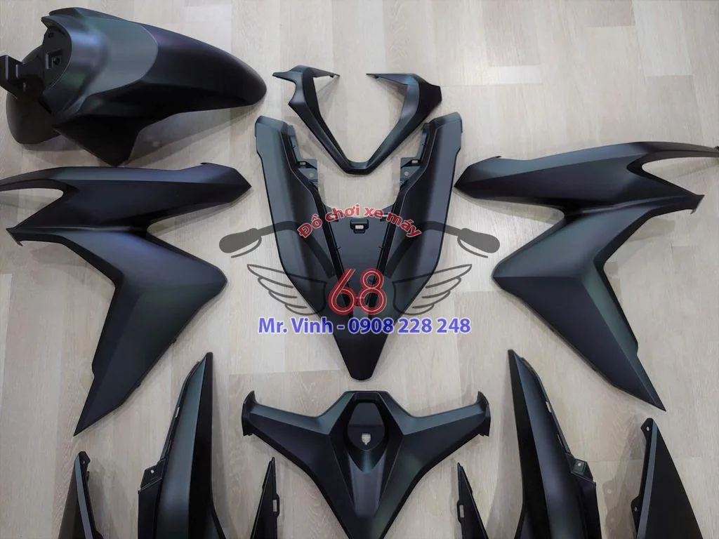 Bộ dàn áo Honda Click 150i 2018 - 2019 đen nhám - Ảnh 3