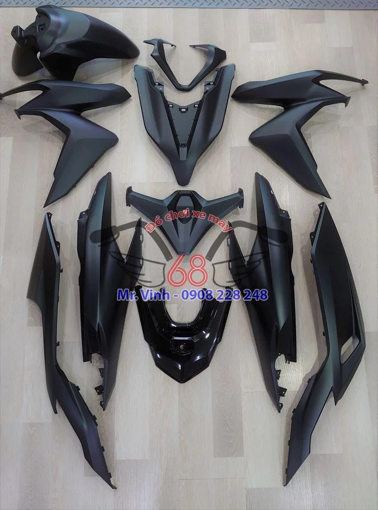 Bộ dàn áo Honda Click 150i 2018 - 2019 đen nhám - Ảnh 4