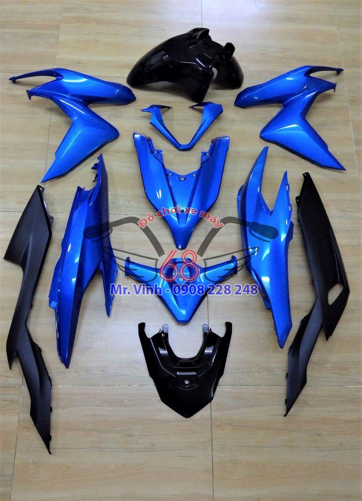 Bộ dàn áo Honda Click 2018 Thái Lan màu xanh dương - Hình ảnh 2