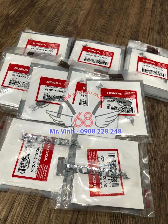 Tem chữ nổi Honda trắng xi – Vario 2018