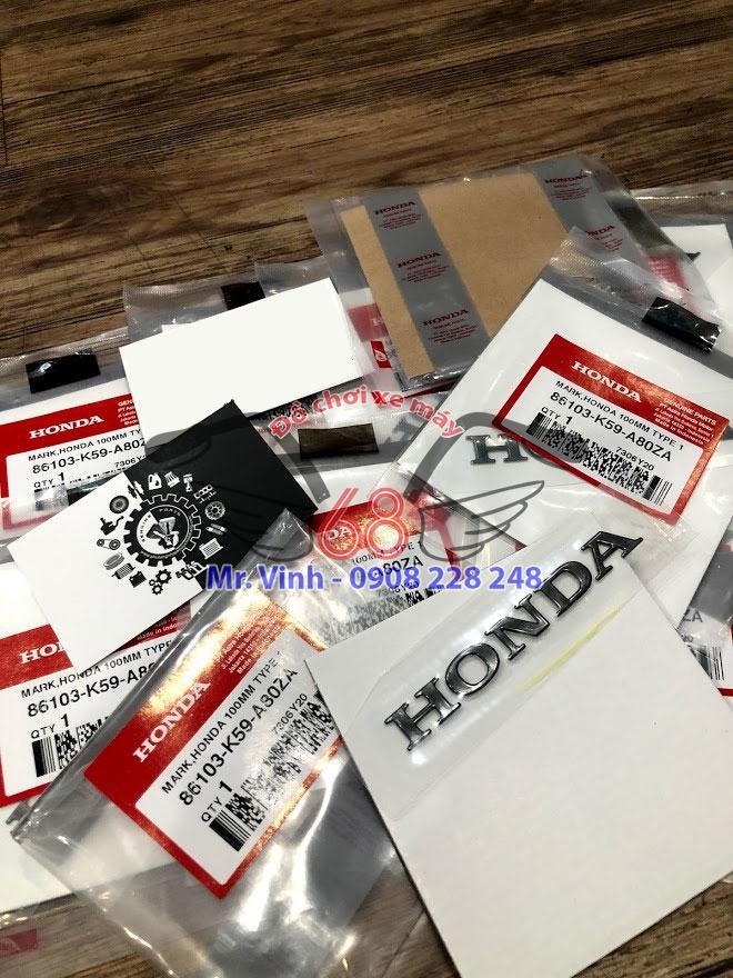 Tem chữ nổi Honda xám khói – Vario 2018