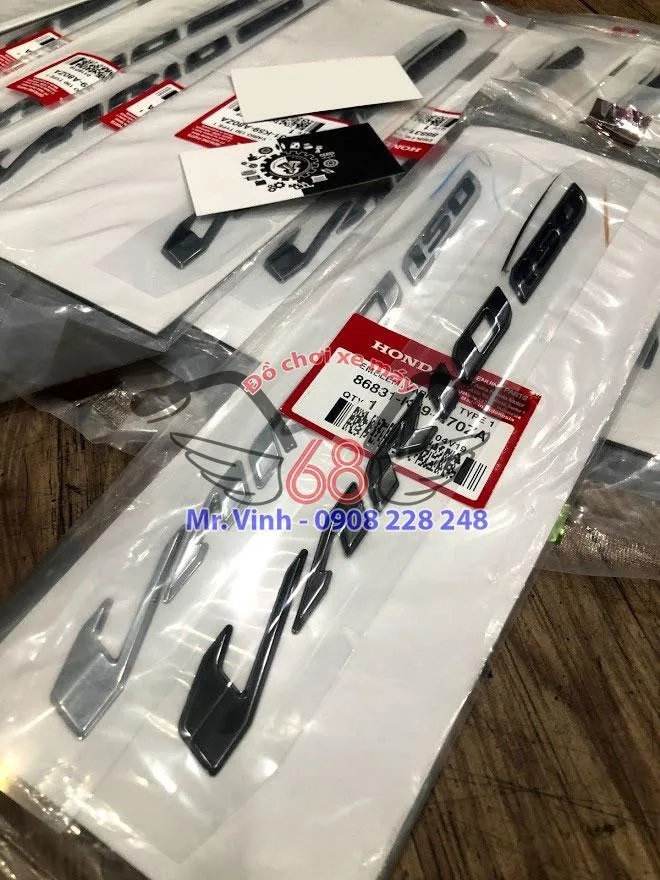 Tem chữ nổi trắng xi – Vario 2018