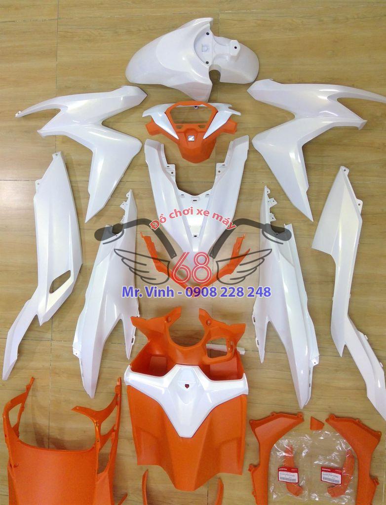 Bộ dàn áo Honda Click 150i đời 2019 màu trắng - Hình ảnh 4