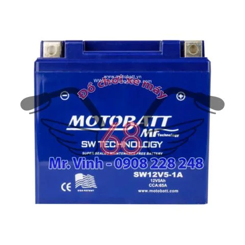 Bình ắc quy khô Motobatt SW12V5-1A