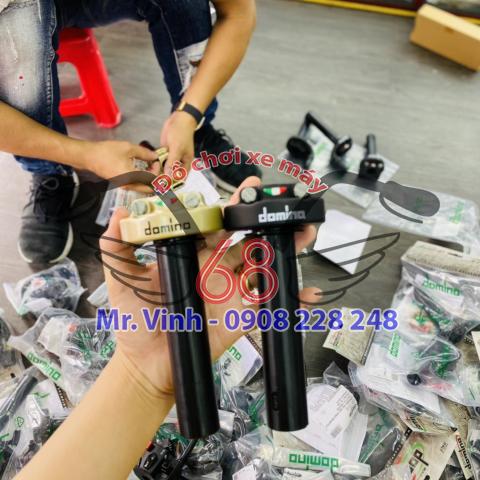 Cùm tăng tốc Domino 2 dây ga dưới màu đen chính hãng