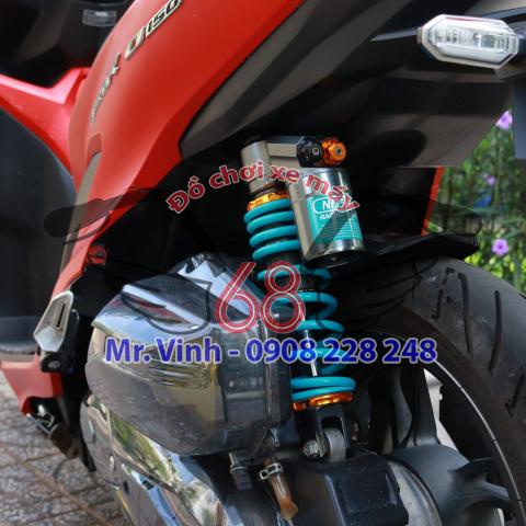 Phuộc Nitron chính hãng Việt Nam lắp cho xe Vario đỏ nhám cực ngầu nè mọi người