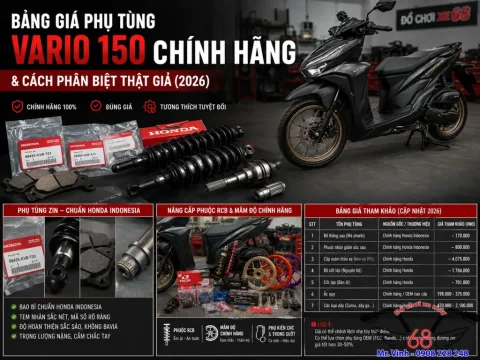 Hình ảnh phân biệt phụ tùng Vario chính hãng