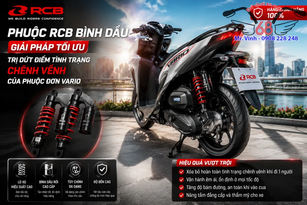 Phuộc độ RCB có bình dầu